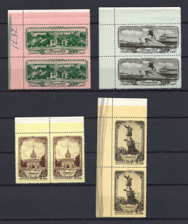 1953 USSR Views of Leningrad Pairs (Full Set, MNH)