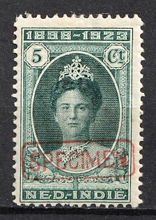 1923 5c Netherlands East Indies, Netherlands Colonies, Specimen