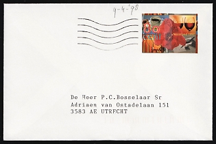 1998 (9 Apr) Netherlands, Cover from Nieuwegein franked with 80c