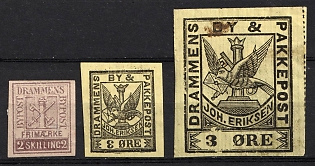 1869-77 Norway, Drammen Bypost Local Post