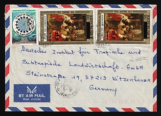 1997 (18 Jun) Republic of Benin, Airmail Cover from Benin to German Institute for Tropical and Subtropical Agriculture in Witzenhausen (Germany) franked with 2 x 25fr on 85fr, 300fr