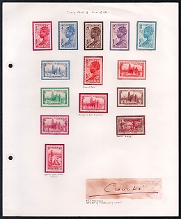 Ivory Coast, French Colonies Presentation Sheet with stamps, Signature of Governor P.I. Croccicshia