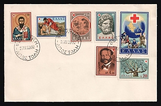 1959 (21 Sep) Greece, First Day Cover with 'International Red Cross Congress' Stamps franked with Full Set of 20l-6dr