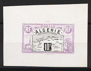 1906 10fr Algeria, French Colonies, Essay, Violet