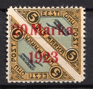 1923 20m on 5m+5m Estonia, Airmail, Perforated