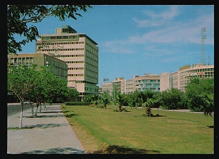 1964 Kuwait 'A Commercial Center' Postal Stationery Postcard, Mint