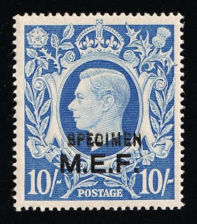 1947 10s British Occupation of Italian Colonies, Specimen, Certificate