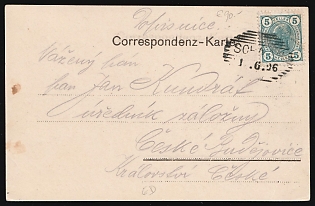 1906 (1 Jun) Austria-Hungary, 'Greetings from Schaan, Liechtenstein' Postcard from Schaan to Ceske Budejovice (Kingdom of Bohemia) franked with 5h