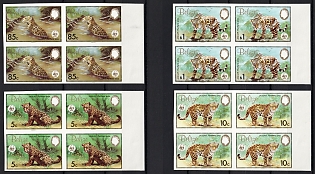 1983 Belize, Proofs, Imperforate Stamps, Margins, Block of Four, Complete Set