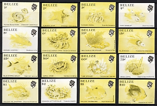 1984 Belize, Trial Color Proofs, Imperforate, Complete Set