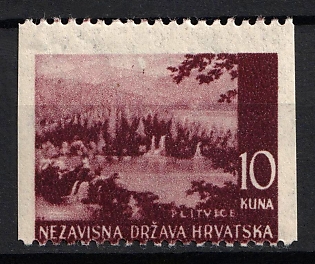 1941 10k Croatia, NDH, Missing Perforation