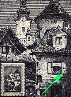 1943 18k+9k Croatia, NDH, 'S' in the Open Right Window Above the Front Door, Complete Set