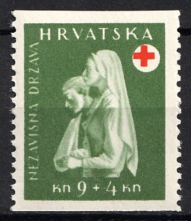 1943 9k+4k Croatia, NDH, Missing Perforation
