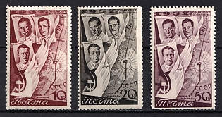 1938 The Second Trans - Polar Flight from Moscow to San - Jacinto (USA), Soviet Union, USSR, Russia, Complete Set