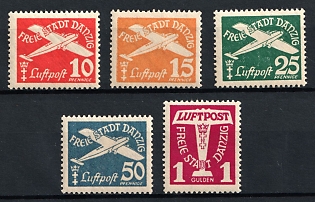 1935 Danzig Gdansk, Germany, Airmail, Complete Set