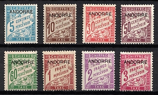 1931 Andorra, French Colonies, Official Stamps, Signed, Complete Set