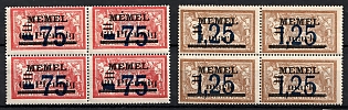 1922 Memel, Germany, Block of Four