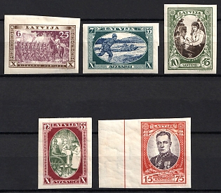 1932 Latvia, Imperforate, Complete Set
