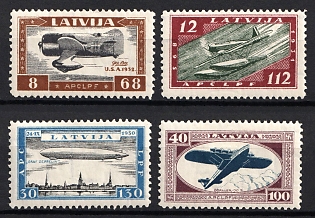 1933 Latvia, Airmail, Complete Set