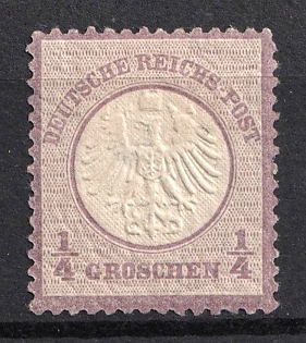 1872 1/4gr German Empire, Small Breast Plate, Germany