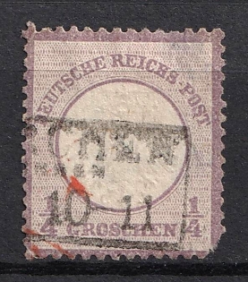 1872 1/4gr German Empire, Small Breast Plate, Germany