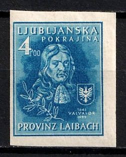 1944 4l Ljubljana, German Occupation, Germany, Unissued Stamp, Signed