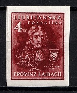 1944 4l Ljubljana, German Occupation, Germany, Unissued Stamp, Signed