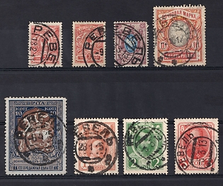1908 - 1915 Russian Empire, Russia, Small Collection of Stamps, REVEL Postmarks