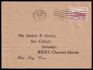 1943 (29 Jun) Jersey, German Occupation, Germany, First Day Cover locally addressed in Jersey, franked with 3p