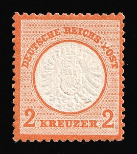 1872 2kr German Empire, Large Breast Plate, Germany, Certificate