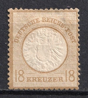 1872 18kr German Empire, Large Breast Plate, Germany