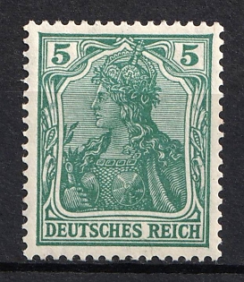 1917 5pf German Empire, Germany, Signed