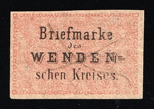 1863 2k Wenden, Livonia, Russian Empire, Russia, Pen Cancel