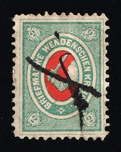 1875 2k Wenden, Livonia, Russian Empire, Russia, Pen Cancel