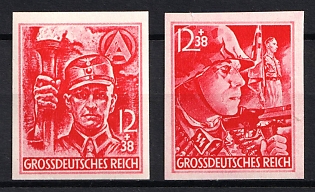 1945 Third Reich, Germany, Complete Set, Imperforate