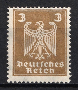 1924 3pf Weimar Republic, Germany, Signed