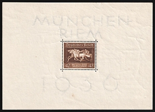 1936 Third Reich, Germany, Souvenir Sheet