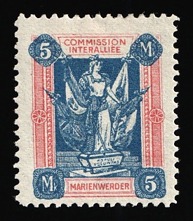 1920 5m Joining of Marienwerder, Germany, Star Watermark
