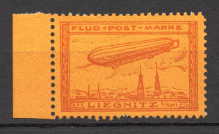 1913 Liegnitz Germany Zeppelin Special Flights Red (MNH)