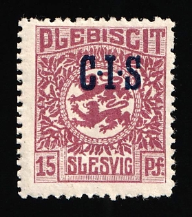 1920 15pf Joining of Schleswig, Germany, Official Stamps, Signed