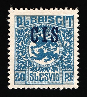 1920 20pf Joining of Schleswig, Germany, Official Stamps, Signed