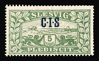 1920 5m Joining of Schleswig, Germany, Official Stamps, Signed