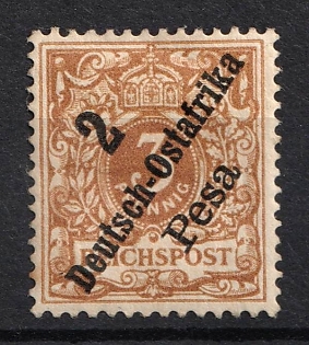 1896-99 2p East Africa, German Colonies, Germany, Light Brown Color