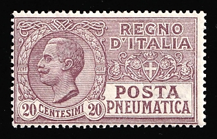 1926 20c Italy, Complete Set, Special Delivery Stamp, Pneumatic Post