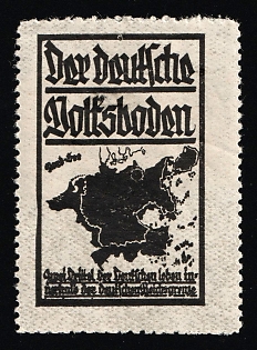 1920-1945 'The German People's Soil', Nazi Germany Third Reich Propaganda Label Stamp