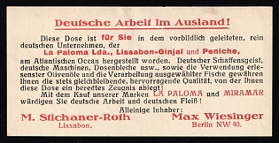 1920-1945 'German Work Abroad!', Nazi Germany Third Reich Propaganda Label Stamp