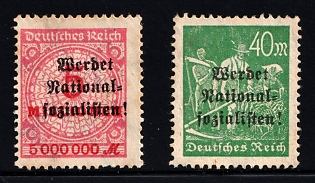 1920-1945 'German Empire', Nazi Germany Third Reich Propaganda Label Stamp