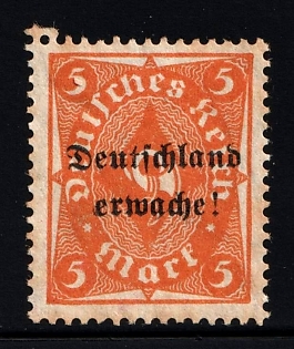 1920-1945 'German Reich Mark', Nazi Germany Third Reich Propaganda Label Stamp