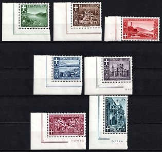 1944 Campione d'Italia, Italy, Local Issues, Corner Margins, Plate Numbers, Control Lines, Complete Set