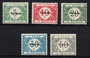 1920 Malmedy, Belgium, German Occupation, Germany, Official Stamps, Complete Set, Signed